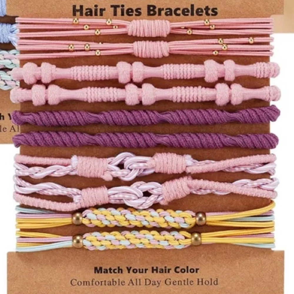 Hair Ties Bohemian Bracelets Set - NEW - Y2K Retro Boho Cottagecore